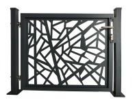 Dekoratívna jednokrídlová bránka Amsterdam k prip. hmožd. antracit 100 x 120 cm