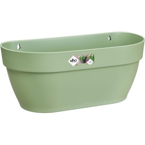 Elho nástenný kvetináč Vibia Campana, 35 cm, pistáciovo zelená. Závesný kvetináč na stenu alebo plot.