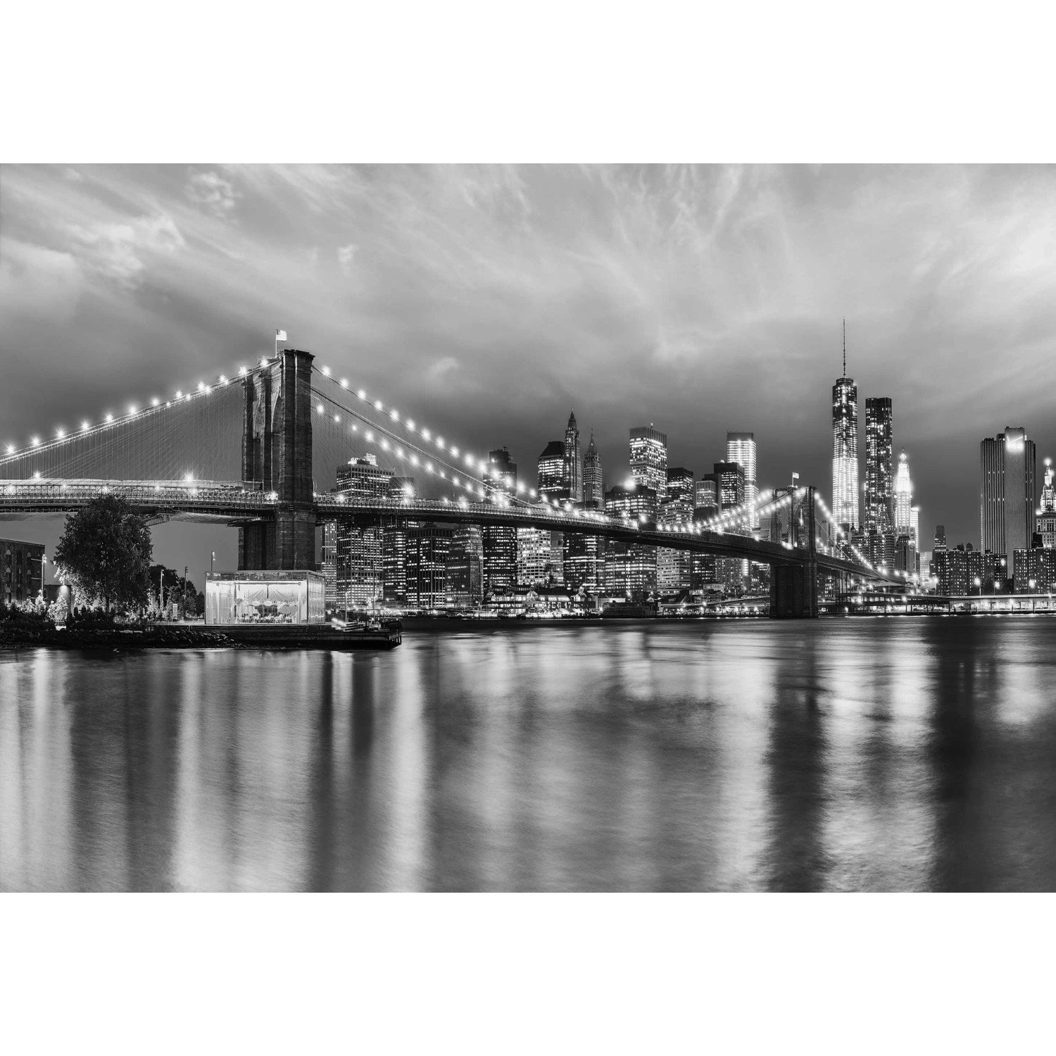 E-shop Komar Papierová fototapeta Brooklyn B/W 368 x 254 cm