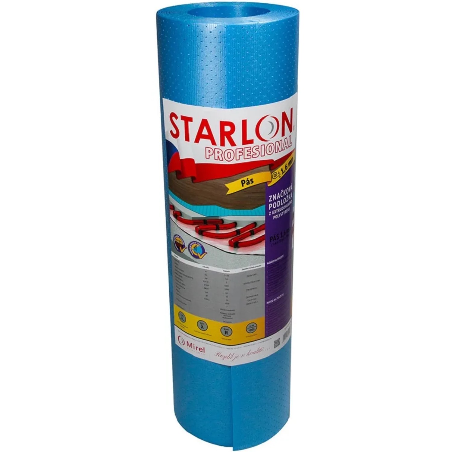 E-shop STARLON Podlahová podložka z extrud.polystyrénu PROFESSIONAL TOP 1,6 mm, 20 m2