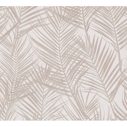 A. S. Creation Vliesová tapeta Attractive Palmové listy bielo-krémové