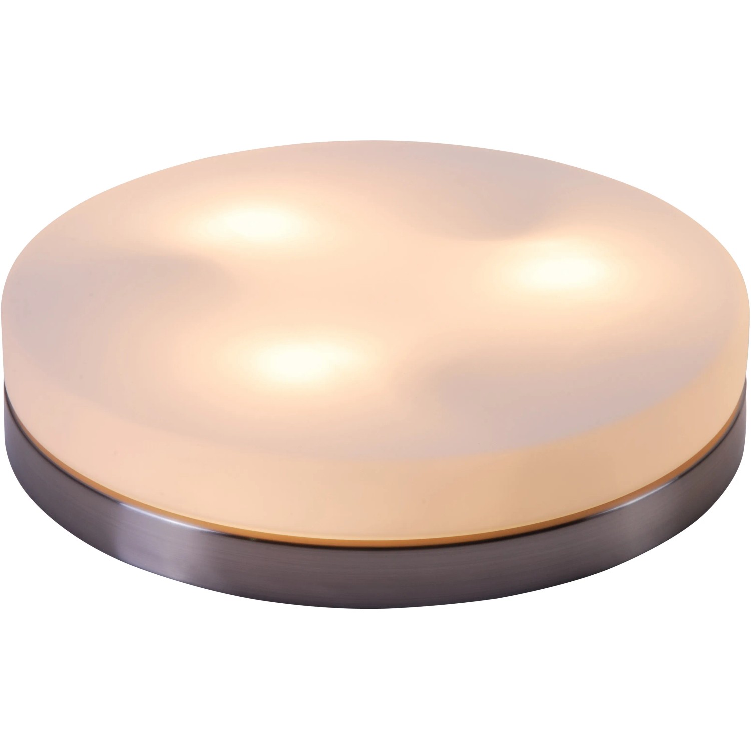 E-shop GLOBO Stropné svietidlo OPAL, 3x E27, matný nikel, pr. 30 x 6,5 cm