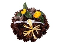 Venček šiškový lakovaný s nápisom vzpomíname pr. 13 cm Venček šiškový lakovaný s nápisom vzpomíname pr. 13 cm