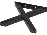 Podnož pod lavicu tvar X čierna 400 mm x 420 mm