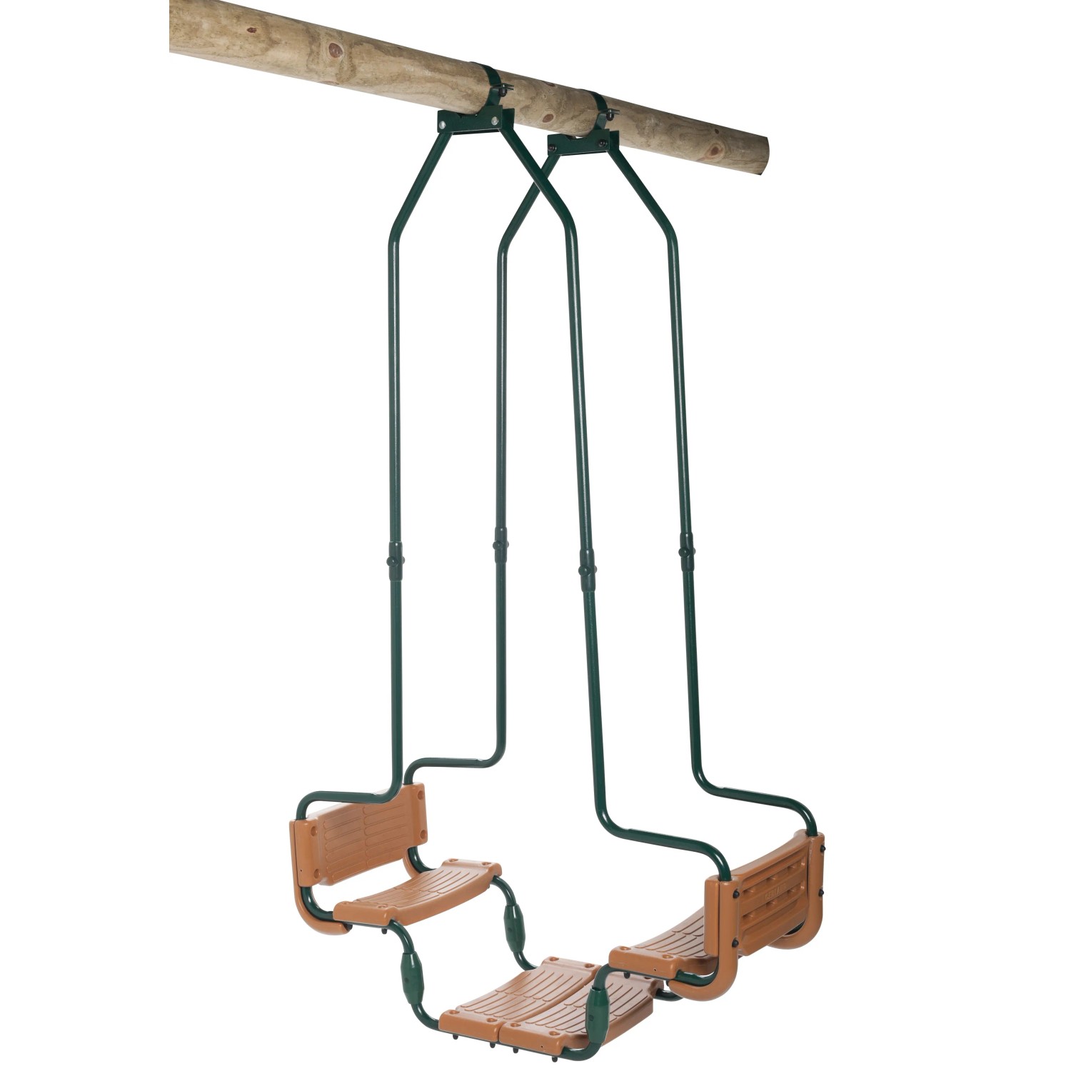 E-shop SwingKing Dvojmiest. hojdačka typu gondola pre guľatinu zelená 225 x 110 x 41 cm