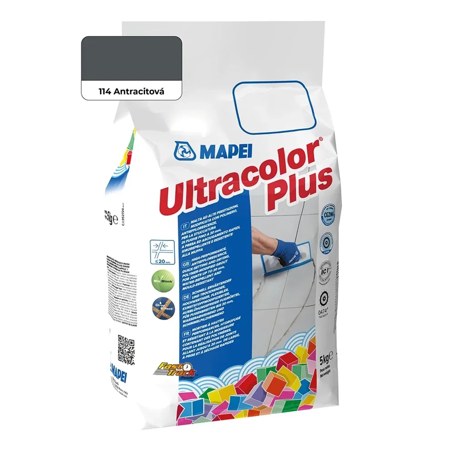 E-shop Mapei Škárovacia hmota Ultracolor Plus 5 kg, 114 antracit