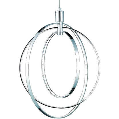 Závesná lampa s LED pásikom s 3 kruhmi