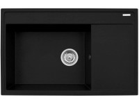 Pyramis Granitový drez s odkvapkávačom Camea 1B 1D, carbon LH, 79 x 50 cm