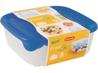 Curver Súprava dóz na potraviny Fresh&Go tm. modrá 0,25 l + 0,8 l + 1,7 l, 3 ks