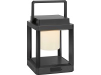 Solárna LED lampáš, IP44, čierna, 13,5 x 13,5 x 18 cm
