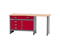Küpper Dielenský pracovný stôl 12031, 1 dvierka/4 zásuvky 84 x 170 x 60 cm