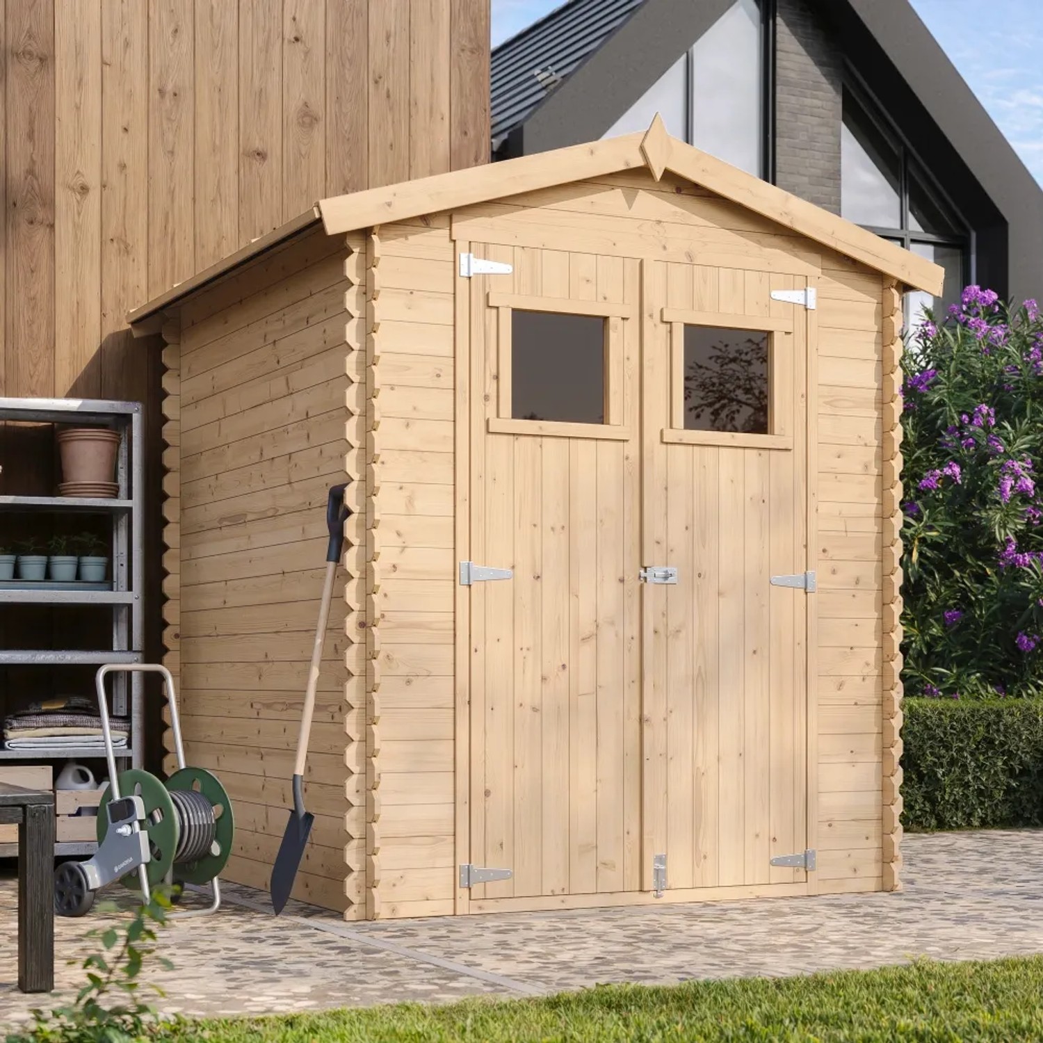 E-shop Timbela Drevený záhradný domček M320 bez podlahy, 180 x 180 cm