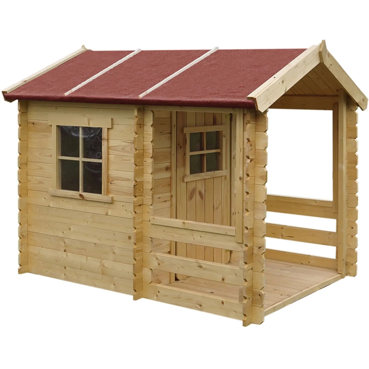 E-shop Timbela Drevený domček pre deti M501A s podlahou, 164 x 118 cm