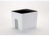 Plastia Samozavlažovací kvetináč na zábradlie Berberis biela 24 x 30 x 26 cm