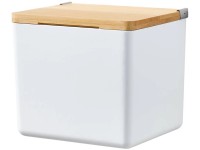 tesa Úložný box Baboo s vekom veľ. S, matná biela/bambus, 110 x 122 x 102 mm