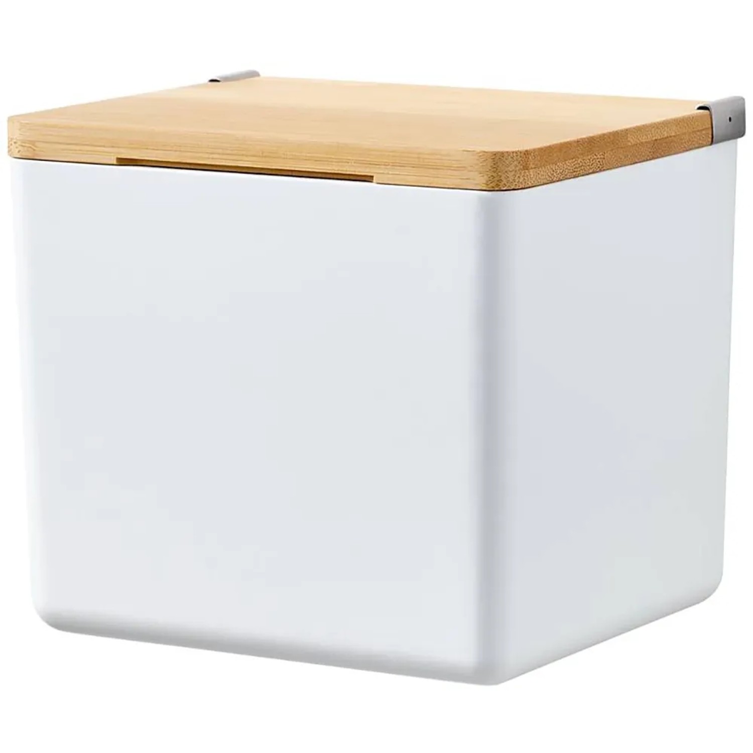 E-shop tesa Úložný box Baboo s vekom veľ. S, matná biela/bambus, 110 x 122 x 102 mm