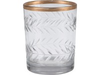 Nádoba na čajové sviečky Desert Flower sklo 9,5 cm x priemer 7,6 cm číra