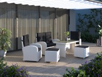 VLC Zostava záhradného nábytku Kalgan hliník/polyratan svetlo sivá 6dielna VLC Zostava záhradného nábytku Kalgan hliník/polyratan svetlo sivá 6dielna