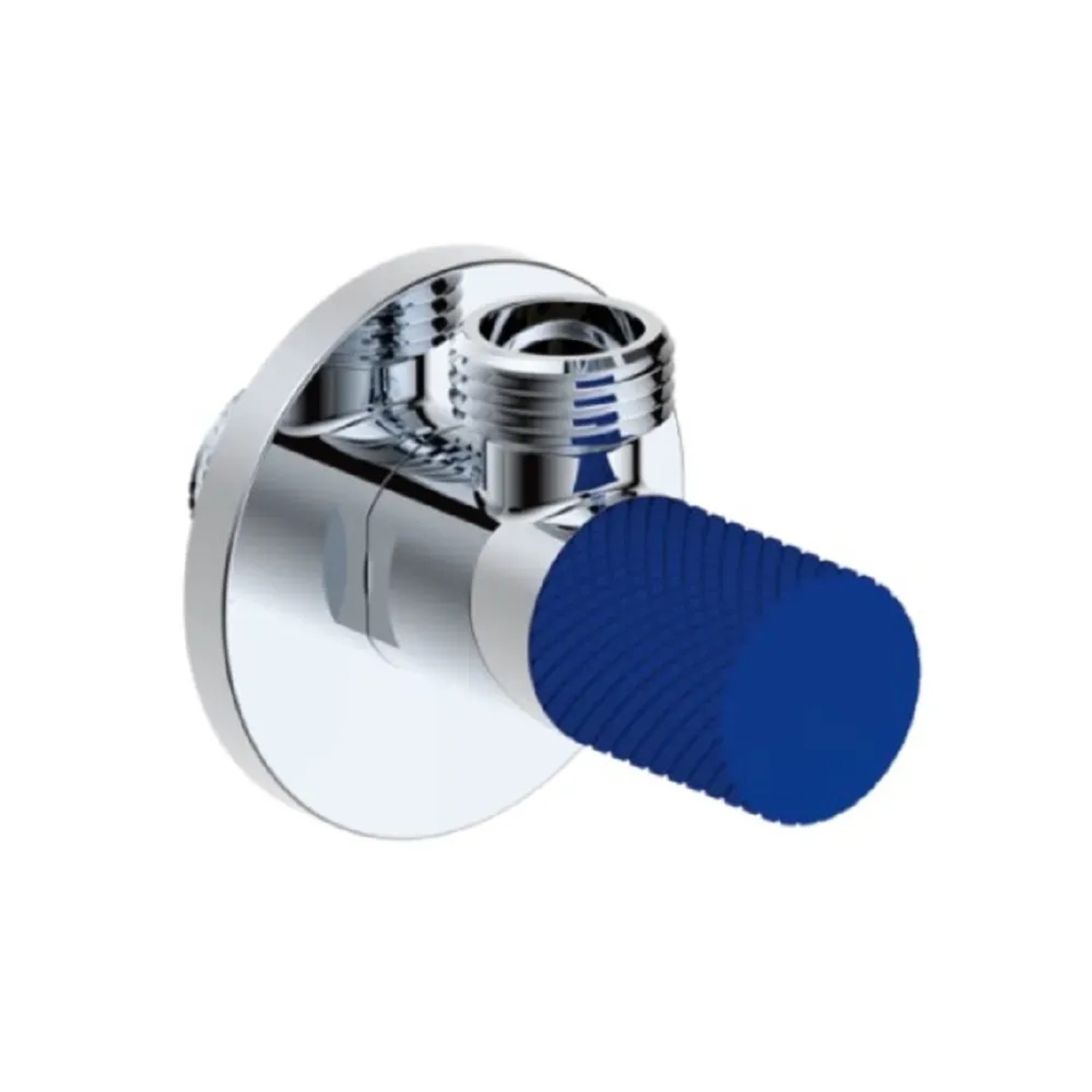 E-shop Rohový keramický ventil chróm M1/2" x M 3/8", modrá