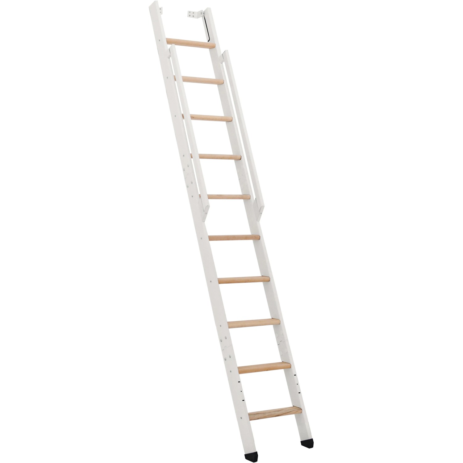 E-shop Minka STAIRS Priame rebríkové schodisko Strong buk/biela, 10 schodov, 243 cm