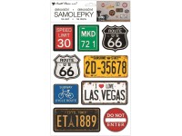 Anjel Přerov Samolepky na stenu Ceduľky USA 25 x 42 cm