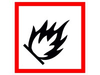 Tabuľka Symbol GHS 02 HORĽAVÉ 105 mm x 105 mm