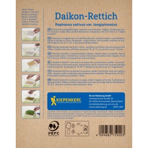 KIEPENKERL BIO Microgreen Pads Reďkovka Daikon (Raphanus sativus var.long.) 3ks