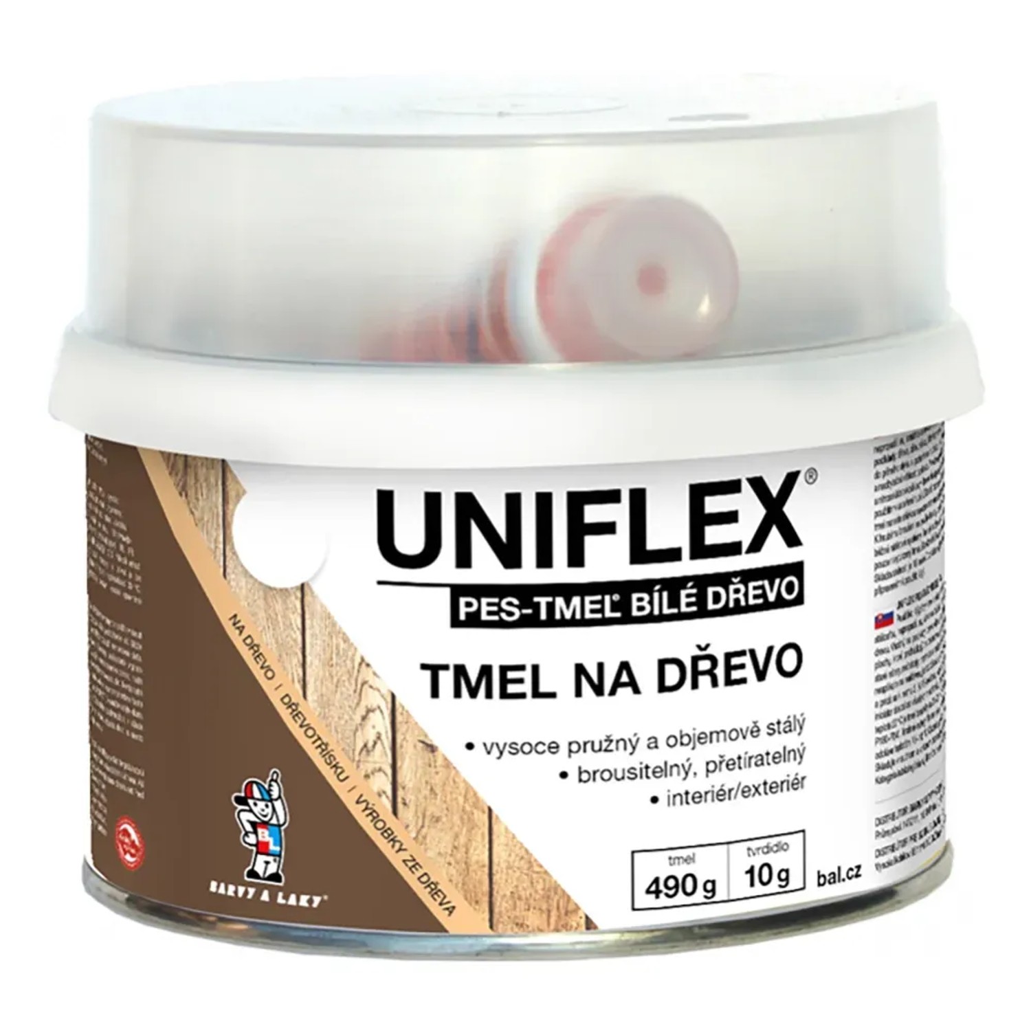 E-shop Uniflex Drevo polyesterový tmel 485 g + 15 g