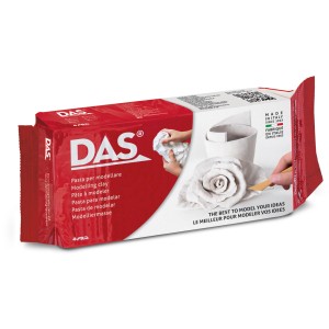 Balenie samotvrdnúcej modelovacej hmoty DAS, 1000 g, biela. Ideálne pre kreatívne modelovanie.