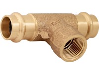 Lisovací T-diel červená mosadz, pr. 18 mm x 18,6 mm (Rp 1/2) x 18 mm, 1 ks