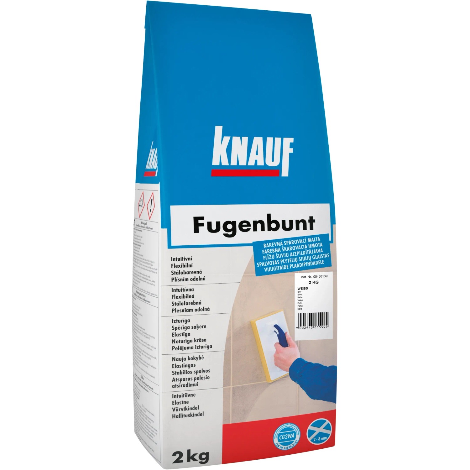 E-shop Knauf Škárovacia hmota Fugenbunt, Weiss,2 kg
