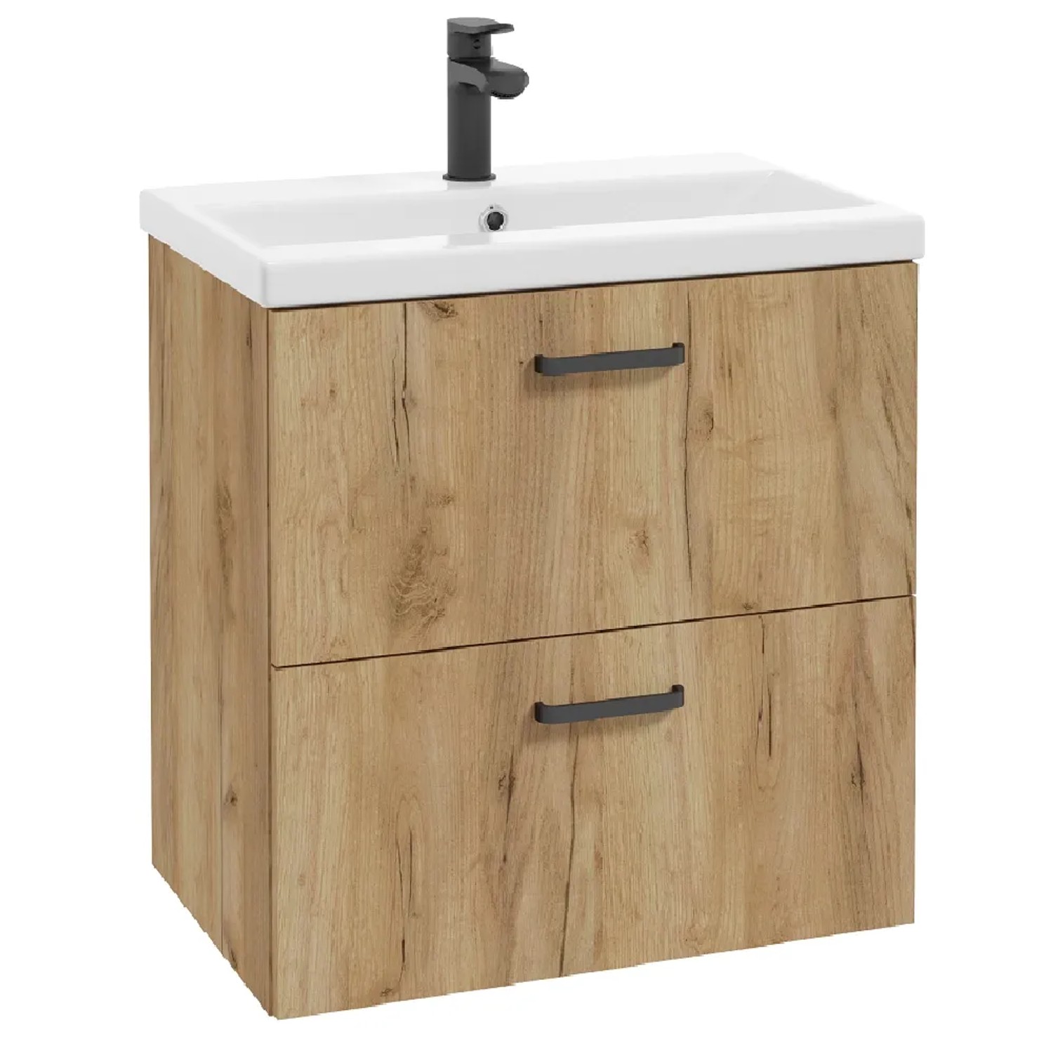 E-shop Deftrans Kúpeľňová skrinka vr. umývadlá Gaja D60 dub zlatý 52 x 60 x 41 cm