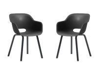 KETER Stolička Noa Cup, grafitová, 56,5 x 55 x 80 cm, 2 ks