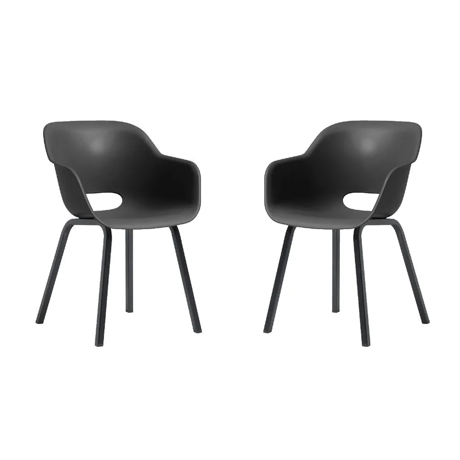 E-shop KETER Stolička Noa Cup, grafitová, 56,5 x 55 x 80 cm, 2 ks