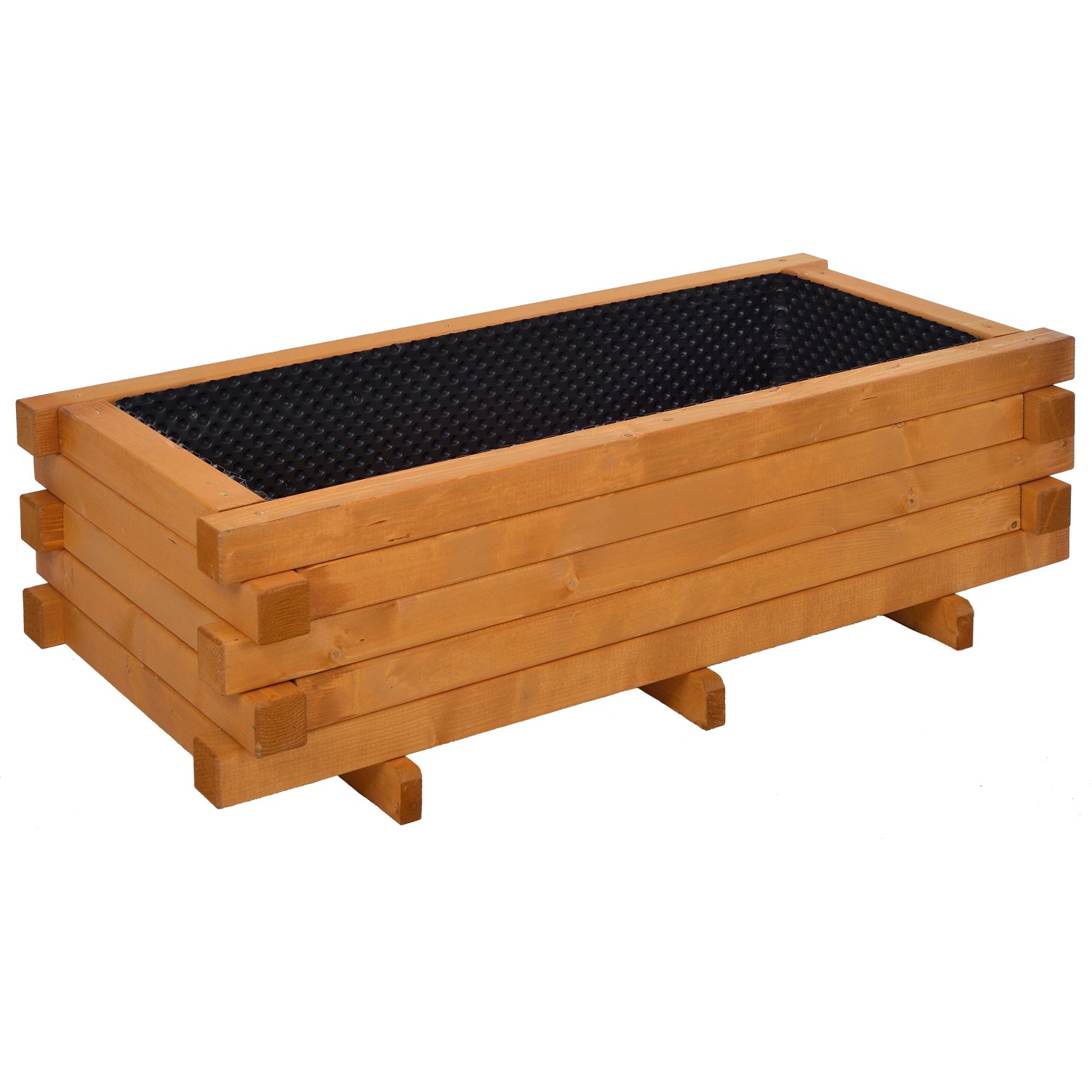 E-shop Gaspo Drevený kvetináč Faak, medovo hnedá, 140 x 70 x 42 cm