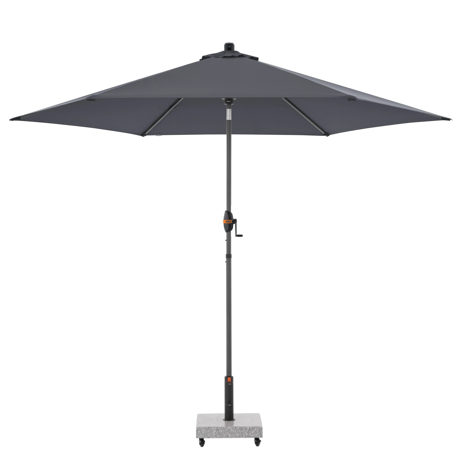 E-shop Doppler Slnečník MyZone s automatickým naklápaním kľukou antracitový pr. 305 cm