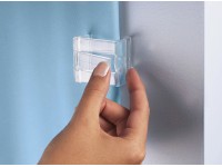 Kleine Wolke Spony na sprchový záves priehľadné, 2 ks