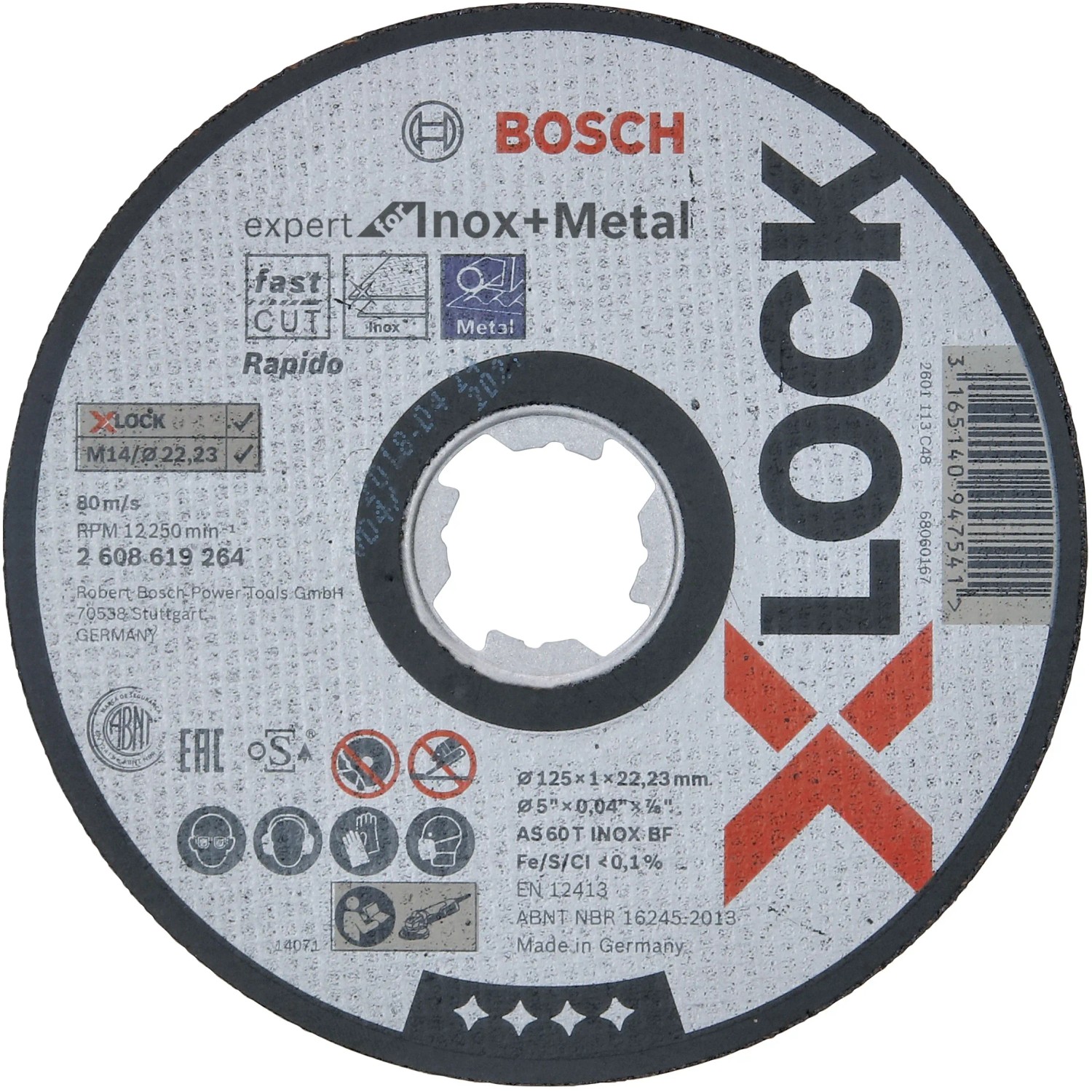 E-shop Bosch Rezný kotúč Expert X-Lock, na oceľ a kov, pr. 125 x 1 mm