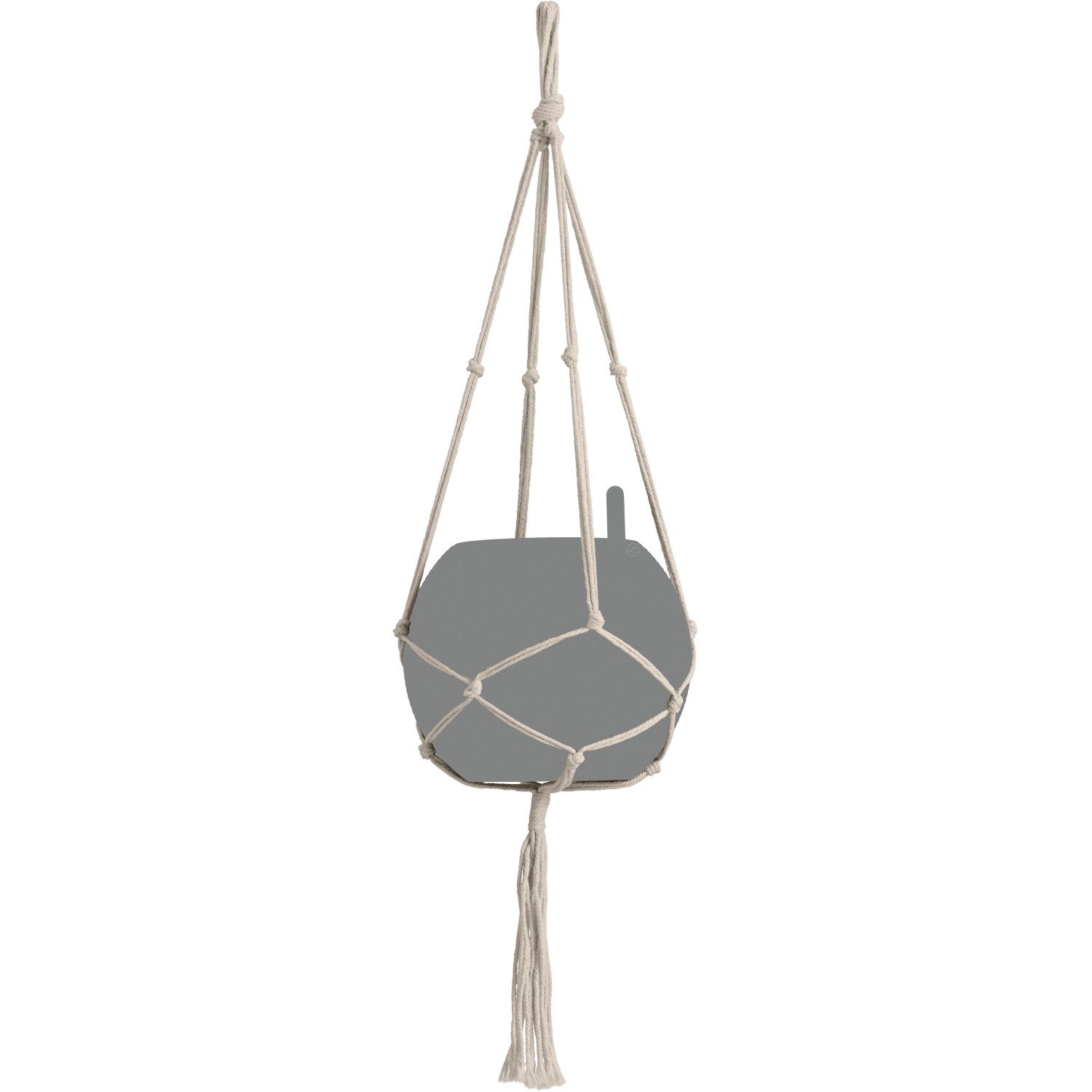 E-shop Lechuza Macramé záves na kvetináč Cotton Pure prírodný 90 cm