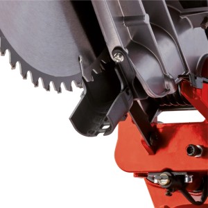 Detail: Pokosová píla Einhell TC-SM 2131/1 Dual s pílovým kotúčom a vreckom na triesky.