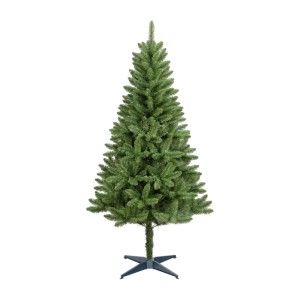 Zelený umelý vianočný stromček OBI New Fundy z PVC, 150 cm, s hustým ihličím a stabilným stojanom. Ideálna jedľa.