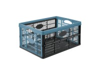 Tontarelli Skladací košík Voila bridlicovo modrý 47,5 x 35 x 4,3/23,6 cm, 32 l