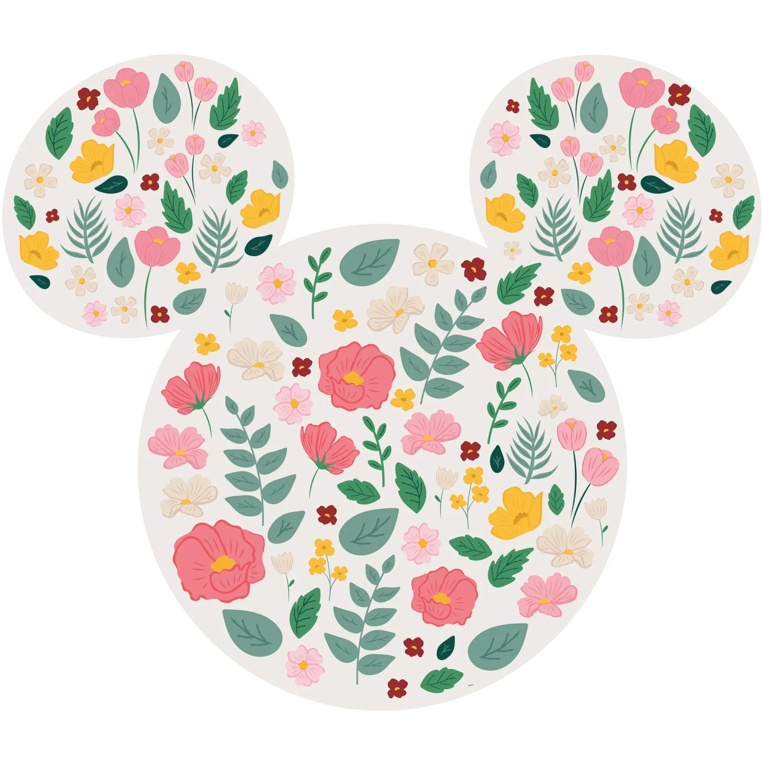 E-shop Komar Samolepiace vliesové fototapety Mickey Head Wildflowers pr. 125 cm