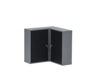 Küpper Rohová nástenná skrinka 70379, 2 dvierka/4 police 60 x 60 x 60/19 cm