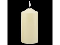 EURAKLES LED sviečka biela/biely plamienok 175 x 75 mm, 1 ks