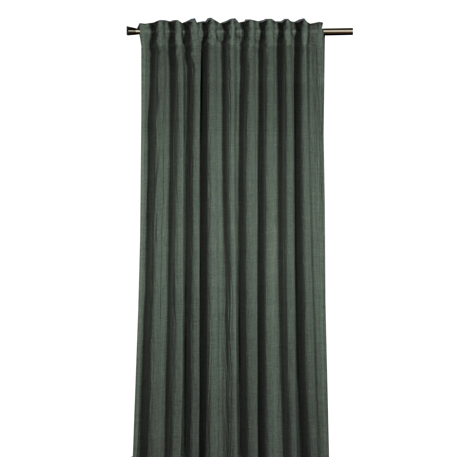 E-shop Sehlbach Záves so skrytými pútkami, štruktúra s bavlnou, tmavo zelený 245x135 cm