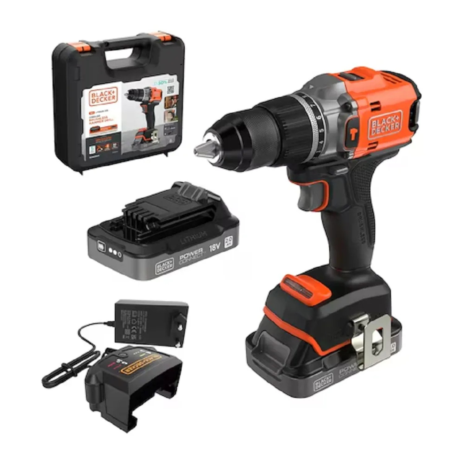 E-shop Black+Decker Aku príklepová vŕtačka BLD683D2XK-QW (2x2,0Ah)