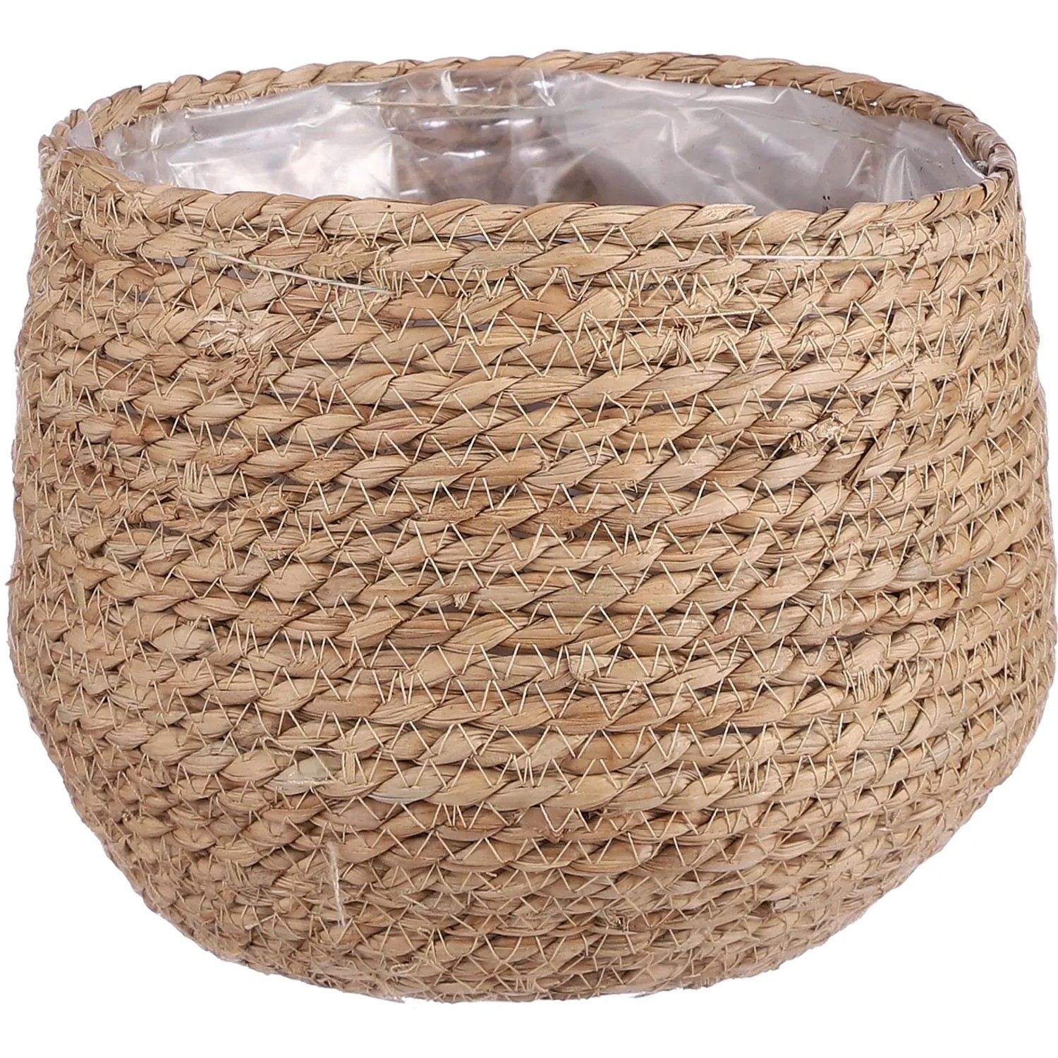 E-shop Mica Decorations Kvetináč z morskej trávy Jorck, svetlo hnedá, pr. 22 x 19 cm