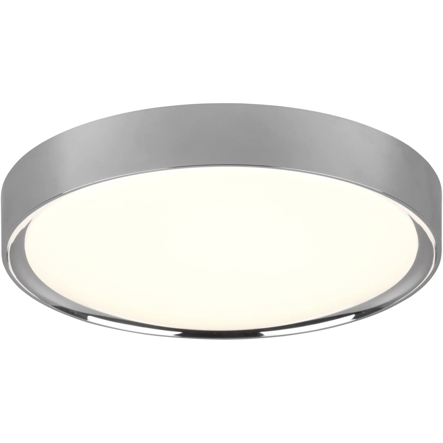 E-shop Trio Stropné LED svietidlo Clarimo, chróm, 3000K, 1850 lm, 18W, pr. 33 cm