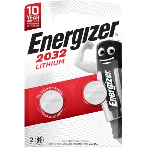 Lítiové gombíkové batérie Energizer CR 2032, balenie po 2 kusoch. Batéria do kalkulačiek a diaľkových ovládačov.